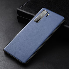 Coque Luxe Cuir Housse Etui R02 pour Huawei Nova 7 SE 5G Bleu