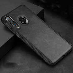 Coque Luxe Cuir Housse Etui R02 pour Huawei P30 Lite Noir