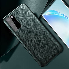 Coque Luxe Cuir Housse Etui R02 pour Samsung Galaxy S20 Plus 5G Vert