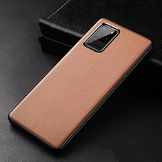 Coque Luxe Cuir Housse Etui R02 pour Samsung Galaxy S20 Ultra 5G Orange