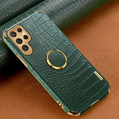 Coque Luxe Cuir Housse Etui R02 pour Samsung Galaxy S22 Ultra 5G Vert