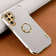 Coque Luxe Cuir Housse Etui R02 pour Samsung Galaxy S24 Ultra 5G Blanc