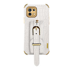 Coque Luxe Cuir Housse Etui R02 pour Xiaomi Mi 11 Lite 4G Blanc