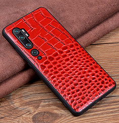 Coque Luxe Cuir Housse Etui R02 pour Xiaomi Mi Note 10 Rouge