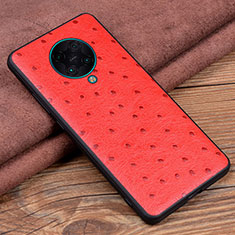 Coque Luxe Cuir Housse Etui R02 pour Xiaomi Redmi K30 Pro 5G Rouge