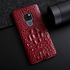 Coque Luxe Cuir Housse Etui R03 pour Huawei Mate 20 Rouge