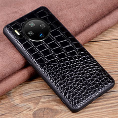 Coque Luxe Cuir Housse Etui R03 pour Huawei Mate 30E Pro 5G Noir