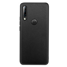 Coque Luxe Cuir Housse Etui R03 pour Huawei Nova 4e Noir