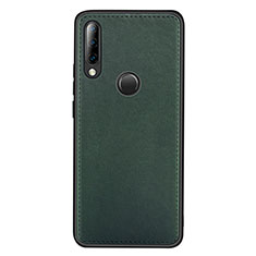 Coque Luxe Cuir Housse Etui R03 pour Huawei Nova 4e Vert