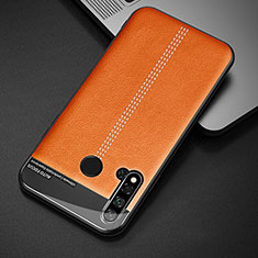 Coque Luxe Cuir Housse Etui R03 pour Huawei P20 Lite (2019) Orange