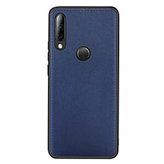 Coque Luxe Cuir Housse Etui R03 pour Huawei P30 Lite New Edition Bleu