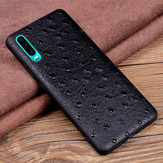 Coque Luxe Cuir Housse Etui R03 pour Huawei P30 Noir