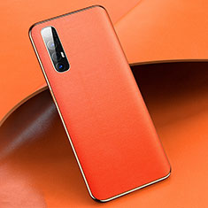 Coque Luxe Cuir Housse Etui R03 pour Oppo Reno3 Pro Orange