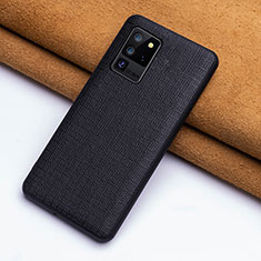 Coque Luxe Cuir Housse Etui R03 pour Samsung Galaxy S20 Ultra 5G Noir