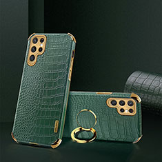 Coque Luxe Cuir Housse Etui R03 pour Samsung Galaxy S25 Ultra 5G Vert