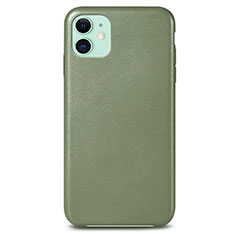 Coque Luxe Cuir Housse Etui R04 pour Apple iPhone 11 Vert