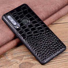 Coque Luxe Cuir Housse Etui R04 pour Huawei Honor 20 Lite Noir