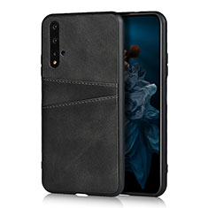 Coque Luxe Cuir Housse Etui R04 pour Huawei Honor 20 Noir