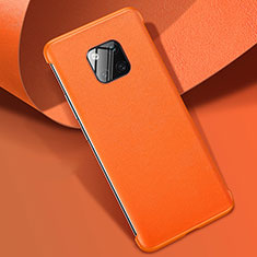 Coque Luxe Cuir Housse Etui R04 pour Huawei Mate 20 Pro Orange