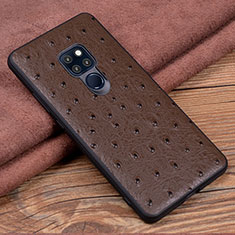 Coque Luxe Cuir Housse Etui R04 pour Huawei Mate 20 X 5G Marron