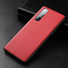 Coque Luxe Cuir Housse Etui R04 pour Oppo Find X2 Neo Rouge