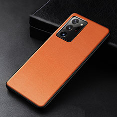 Coque Luxe Cuir Housse Etui R04 pour Samsung Galaxy Note 20 Ultra 5G Orange