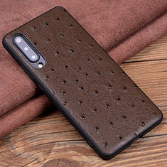 Coque Luxe Cuir Housse Etui R04 pour Xiaomi Mi A3 Marron