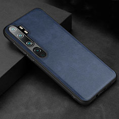 Coque Luxe Cuir Housse Etui R04 pour Xiaomi Mi Note 10 Pro Bleu