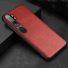 Coque Luxe Cuir Housse Etui R04 pour Xiaomi Mi Note 10 Pro Rouge