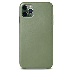 Coque Luxe Cuir Housse Etui R05 pour Apple iPhone 11 Pro Max Vert