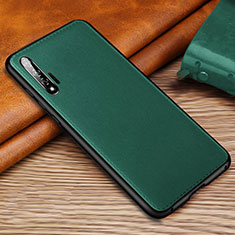 Coque Luxe Cuir Housse Etui R05 pour Huawei Nova 6 Vert