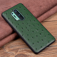 Coque Luxe Cuir Housse Etui R05 pour OnePlus 8 Pro Vert