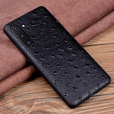 Coque Luxe Cuir Housse Etui R05 pour Samsung Galaxy Note 10 Noir