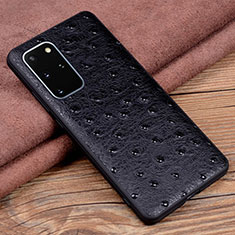 Coque Luxe Cuir Housse Etui R05 pour Samsung Galaxy S20 Plus 5G Noir