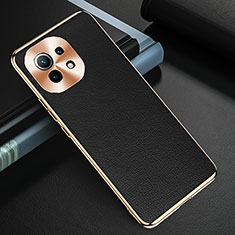 Coque Luxe Cuir Housse Etui R05 pour Xiaomi Mi 11 Lite 5G NE Noir