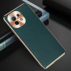 Coque Luxe Cuir Housse Etui R05 pour Xiaomi Mi 11 Lite 5G Vert