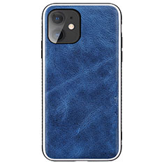 Coque Luxe Cuir Housse Etui R06 pour Apple iPhone 11 Bleu