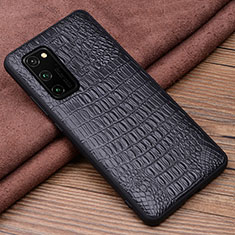 Coque Luxe Cuir Housse Etui R06 pour Huawei Honor V30 5G Noir