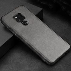 Coque Luxe Cuir Housse Etui R06 pour Huawei Mate 20 X 5G Gris