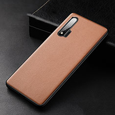 Coque Luxe Cuir Housse Etui R06 pour Huawei Nova 6 5G Orange