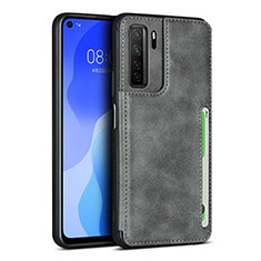 Coque Luxe Cuir Housse Etui R06 pour Huawei Nova 7 SE 5G Gris