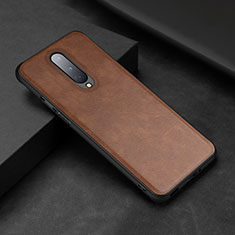 Coque Luxe Cuir Housse Etui R06 pour OnePlus 8 Marron