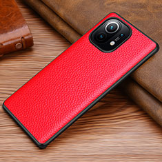 Coque Luxe Cuir Housse Etui R06 pour Xiaomi Mi 11 5G Rouge