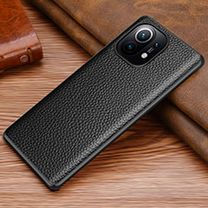 Coque Luxe Cuir Housse Etui R06 pour Xiaomi Mi 11 Lite 4G Noir