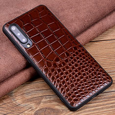 Coque Luxe Cuir Housse Etui R06 pour Xiaomi Mi A3 Marron