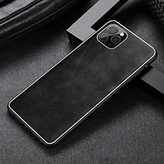 Coque Luxe Cuir Housse Etui R07 pour Apple iPhone 11 Pro Max Noir