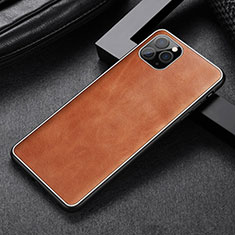 Coque Luxe Cuir Housse Etui R07 pour Apple iPhone 11 Pro Orange