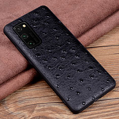 Coque Luxe Cuir Housse Etui R07 pour Huawei Honor V30 5G Noir