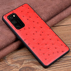 Coque Luxe Cuir Housse Etui R07 pour Huawei Honor V30 Pro 5G Rouge