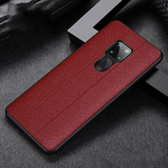 Coque Luxe Cuir Housse Etui R07 pour Huawei Mate 20 X 5G Rouge